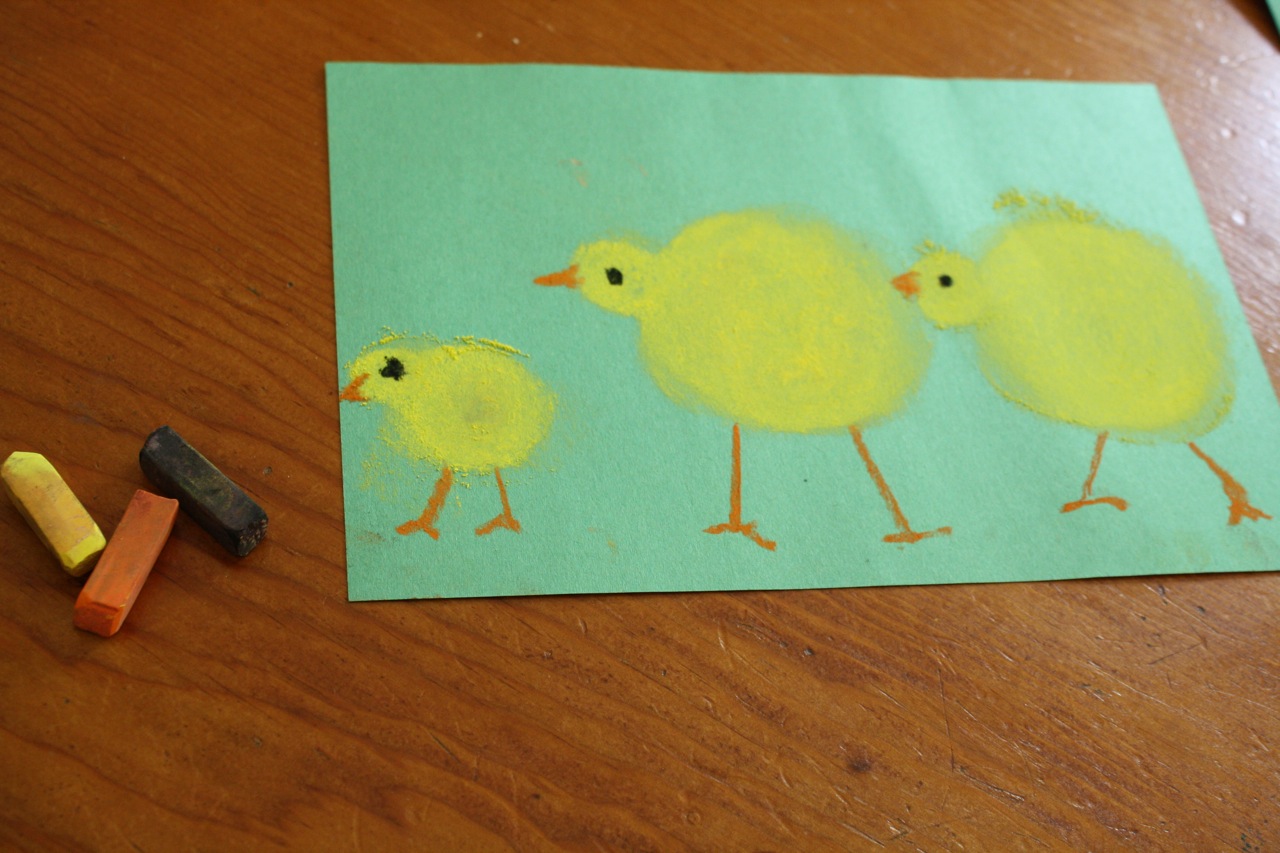 Three Little Chicks: A Pastels Tutorial
