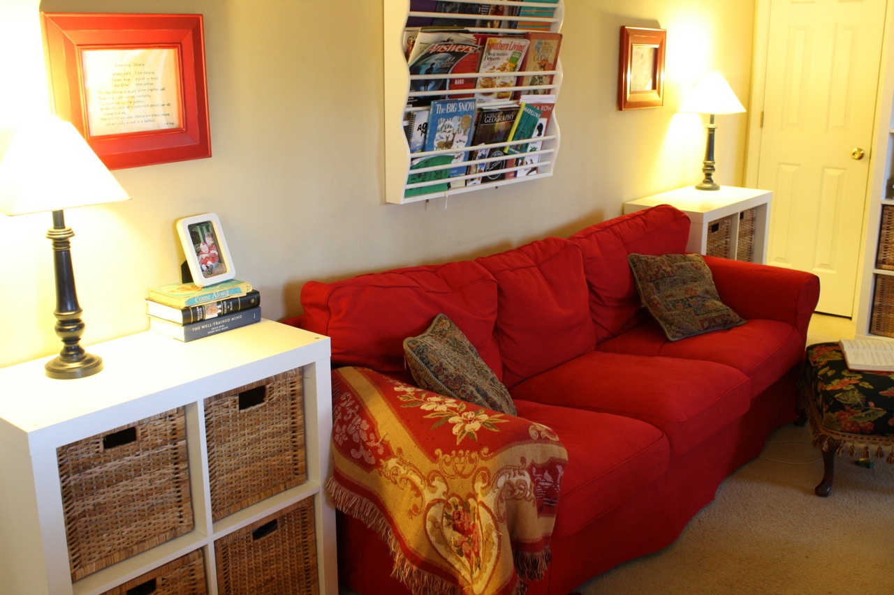 Homeschool Makeover: Around the Couch