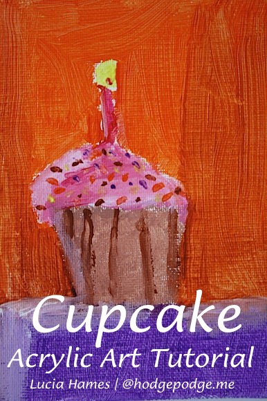 Cupcake Acrylic Paint Tutorial