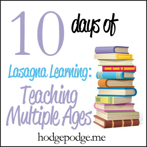 If ever there was a week that was an example of homeschool lasagna learning, it was this. Lasagna learning being layers and levels of different ages, all together. The spices of learning all blending and complementing.