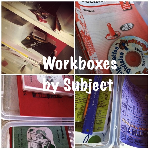 Homeschool Workboxes: Reorganization By Subject