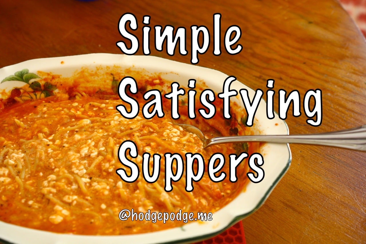 5 Simple Satisfying Suppers