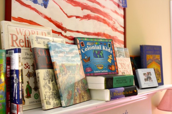 homeschool books on display