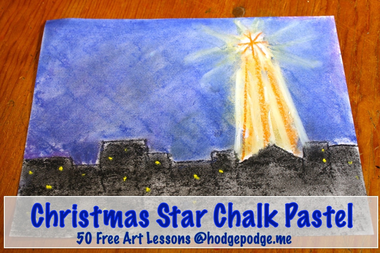 Christmas Star Chalk Pastel Tutorial