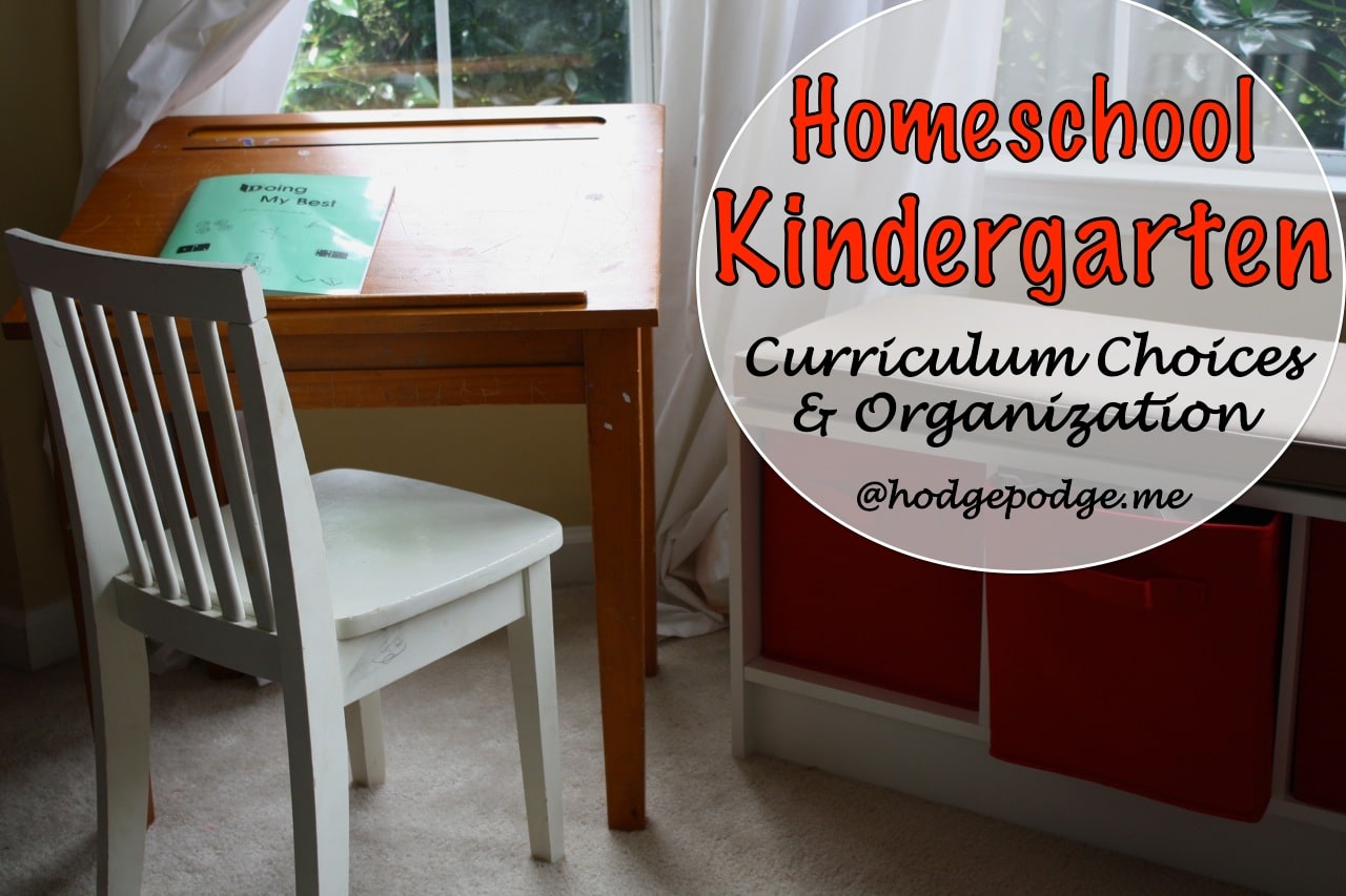 Homeschool Kindergarten Curriculum Choices