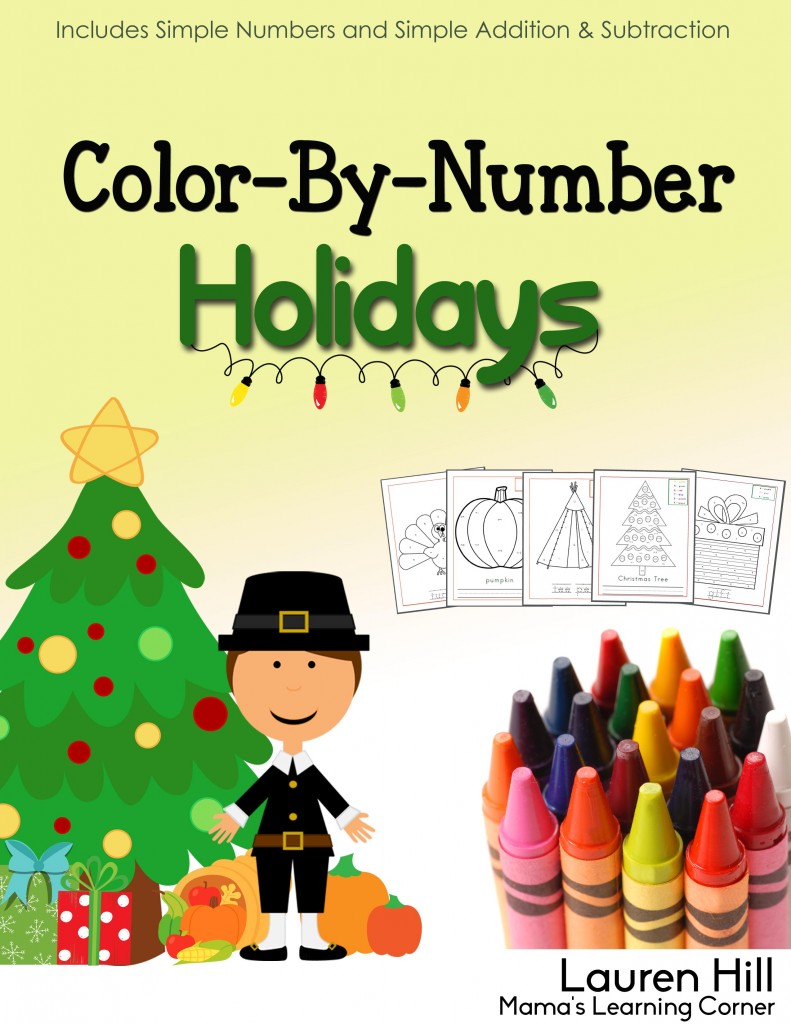 Color-By-Number Holiday and ABC Worksheets
