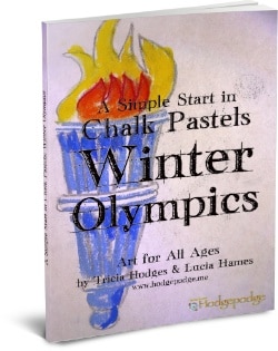 A Simple Start in Chalk Pastels: Winter Olympics Art Curriculum