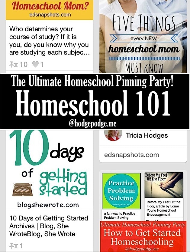 Homeschool 101 at The Ultimate Homeschool Pinterest Party