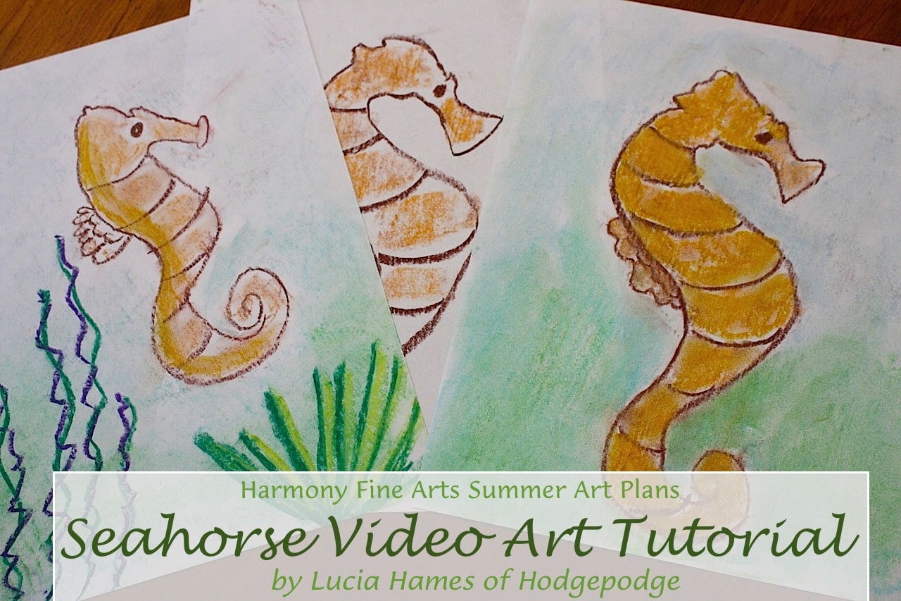 Seahorse VIDEO Tutorial – Free Summer Art Plans