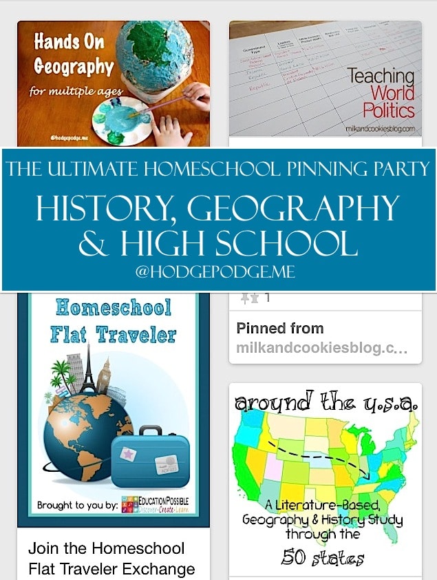 History, Geography & High School at The Ultimate Homeschool Pinning Party