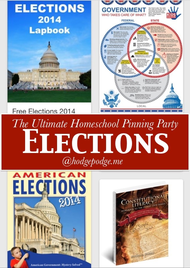 Elections Resources at The Ultimate Homeschool Pinning Party