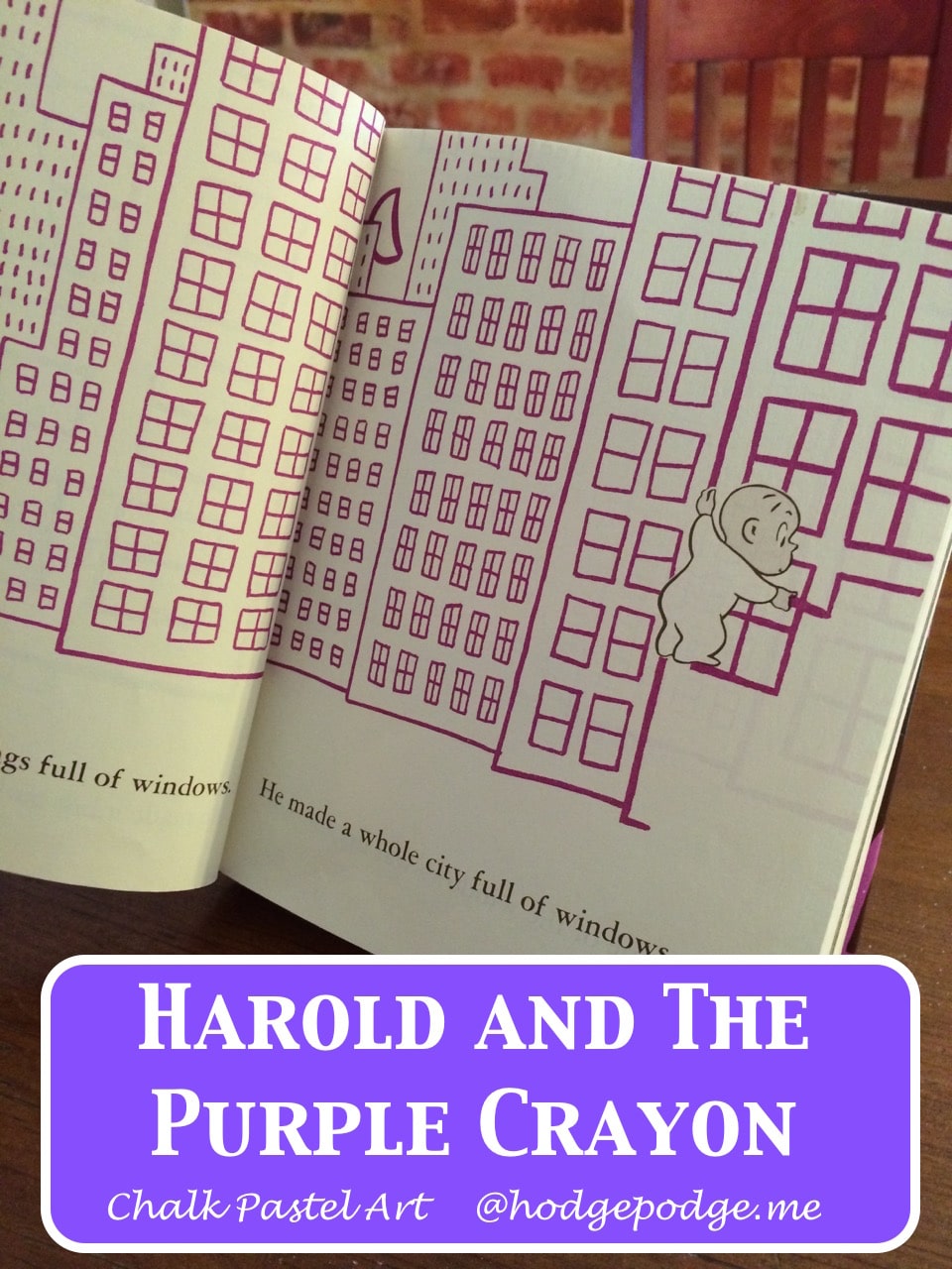 Harold and the Purple Crayon Chalk Art