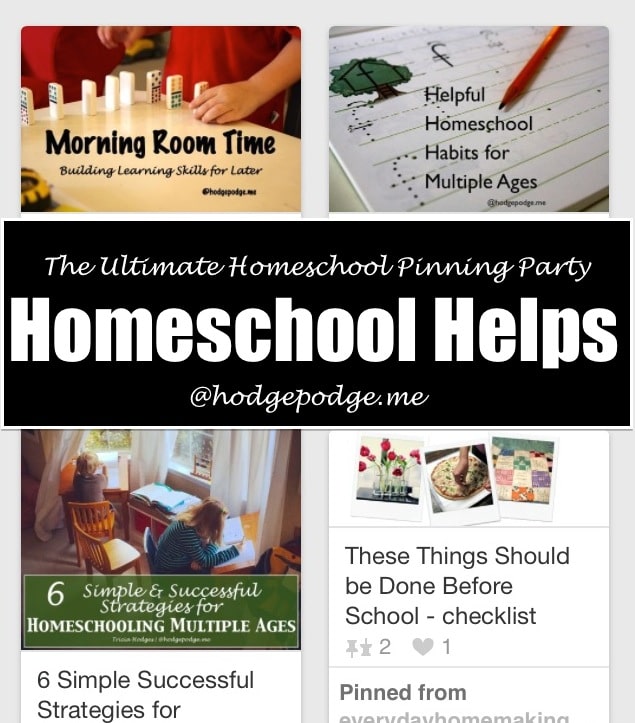 Homeschool Helps at The Ultimate Homeschool Pinning Party