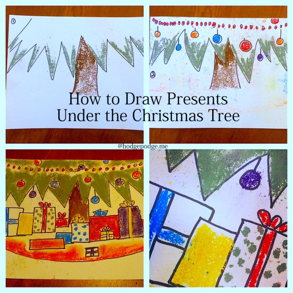 How to Draw a Christmas Tree with Gifts & Presents Under it - How to Draw  Step by Step Drawing Tutorials