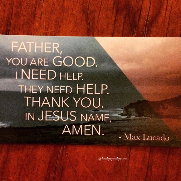 Before Amen - simple prayer by Max Lucado