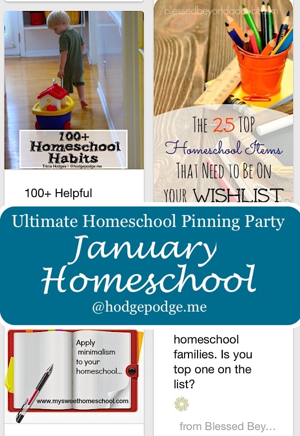 January Homeschool at The Ultimate Homeschool Pinning Party