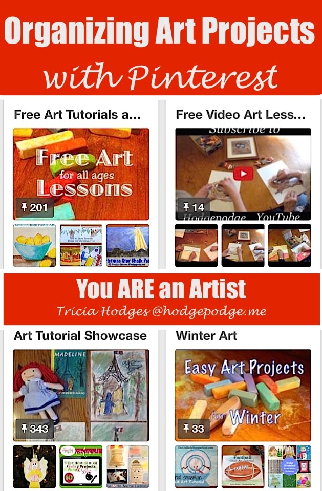 Organizing Art Projects with Pinterest Boards