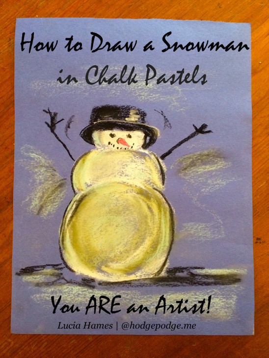 How to Draw a Snowman in Chalk Pastels