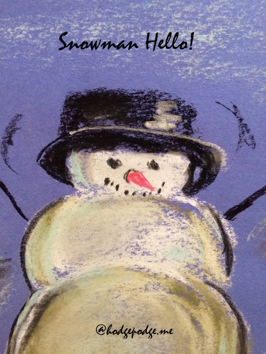 Step By step Black paper chalk snowman art project lesson simple holiday