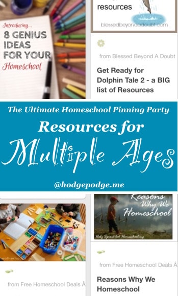 Resources for Multiple Ages at The Ultimate Homeschool Pinning Party