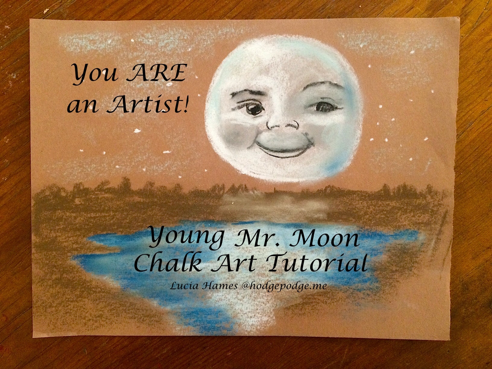 Young Mr. Moon Chalk Art Tutorial