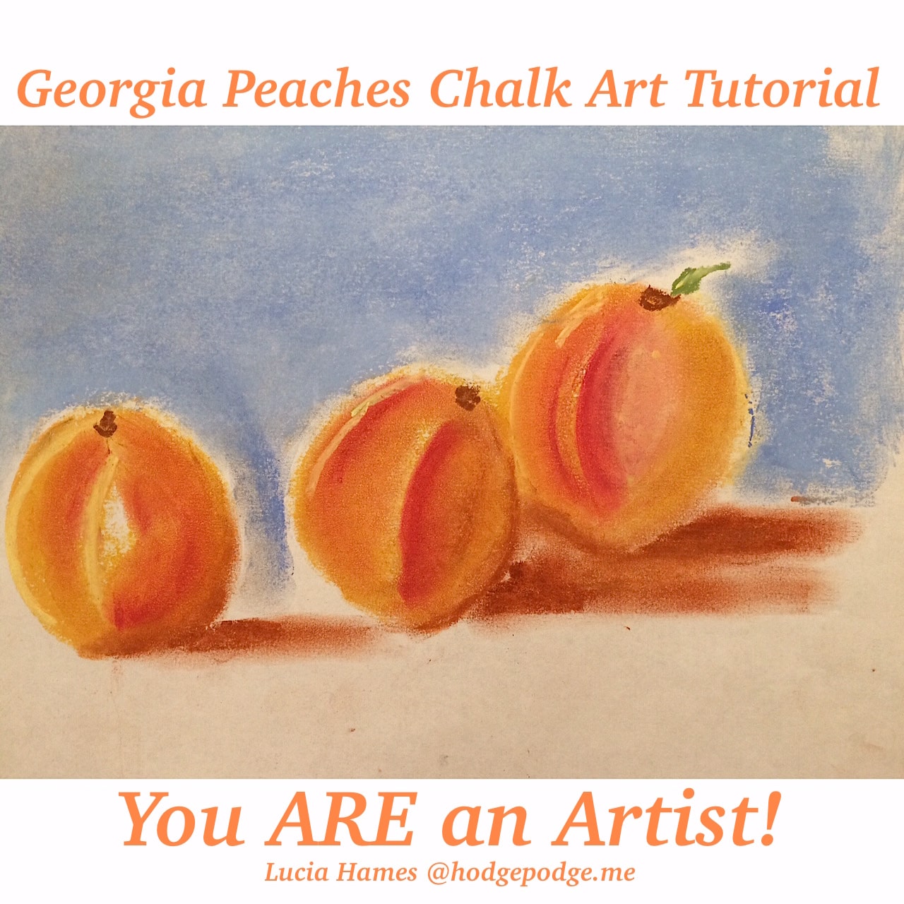 Georgia Peaches Chalk Art Tutorial