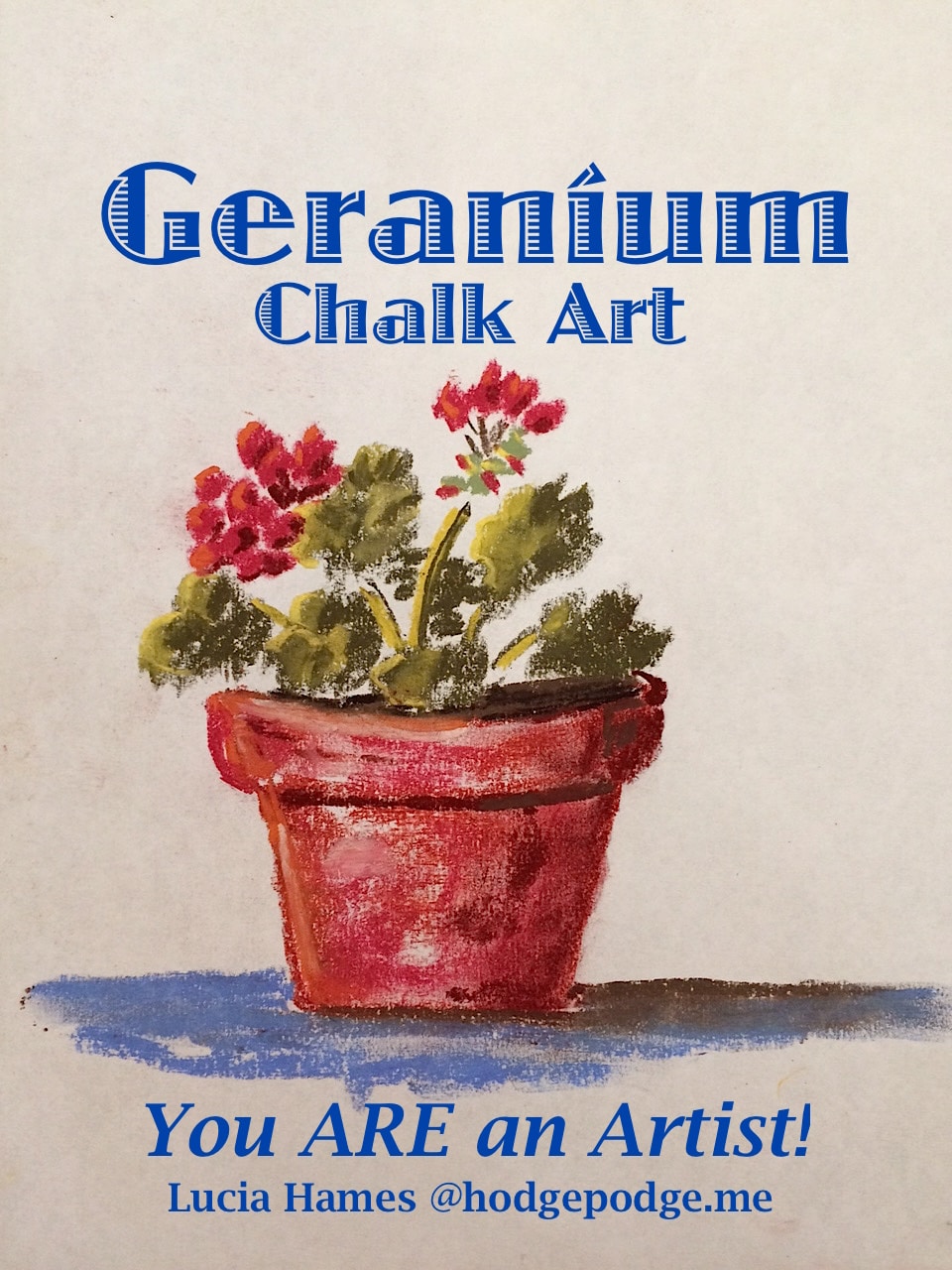 Geranium Chalk Art Tutorial
