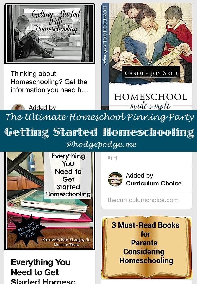 Getting Started Homeschooling at The Ultimate Homeschool Pinning Party