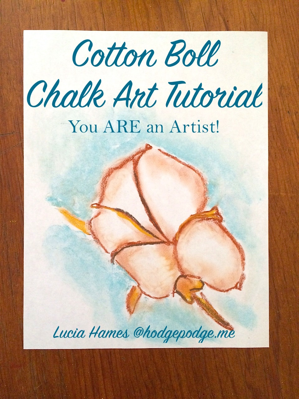 Georgia Cotton Boll Chalk Art Tutorial