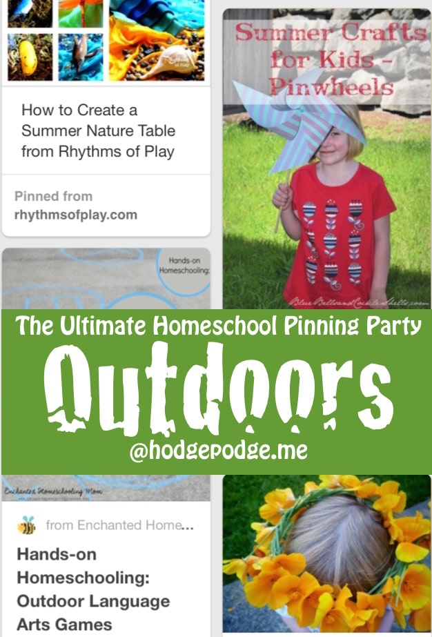 Outdoors at The Ultimate Homeschool Pinning Party