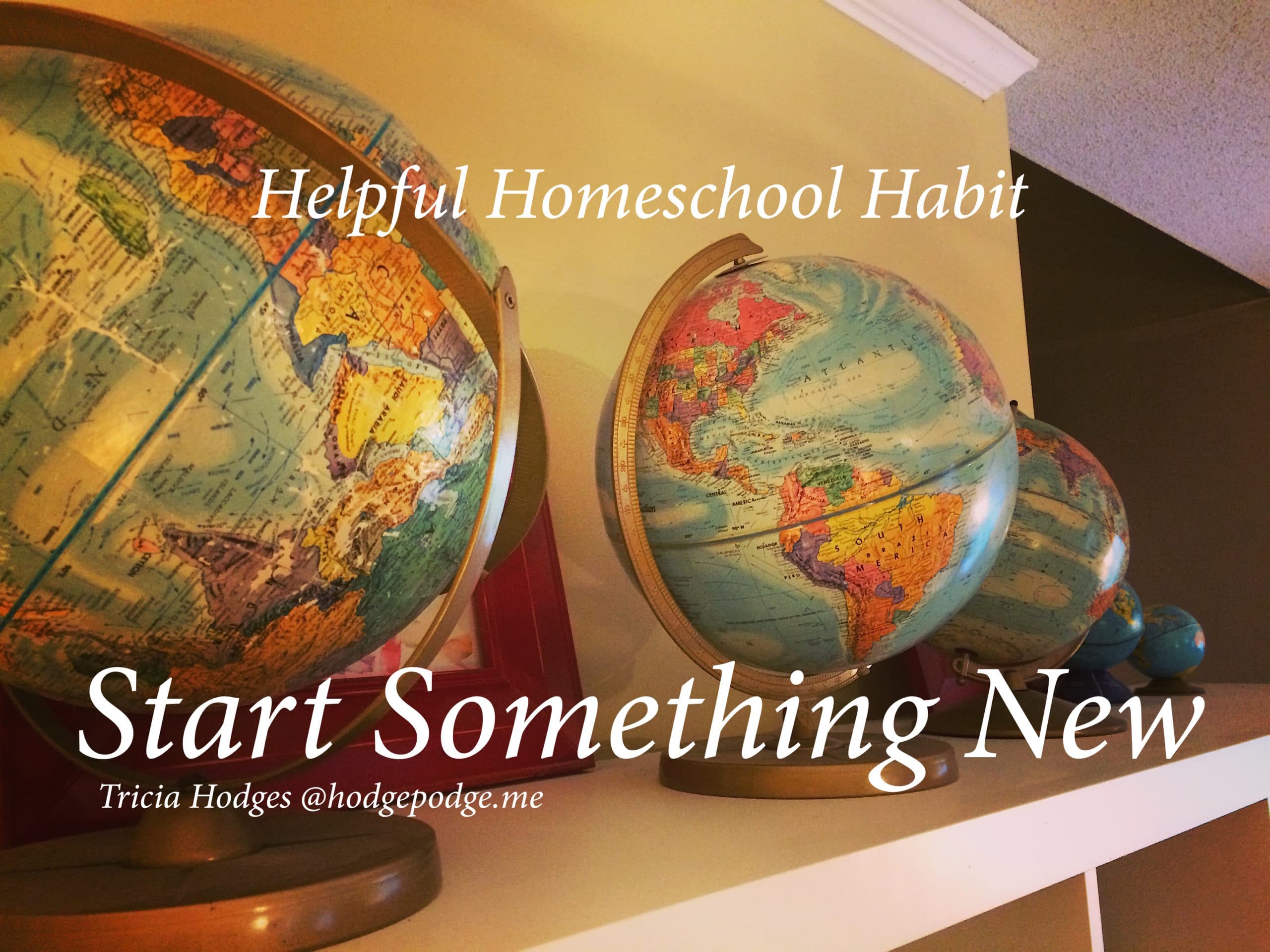 Helpful Homeschool Habit: Start Something New