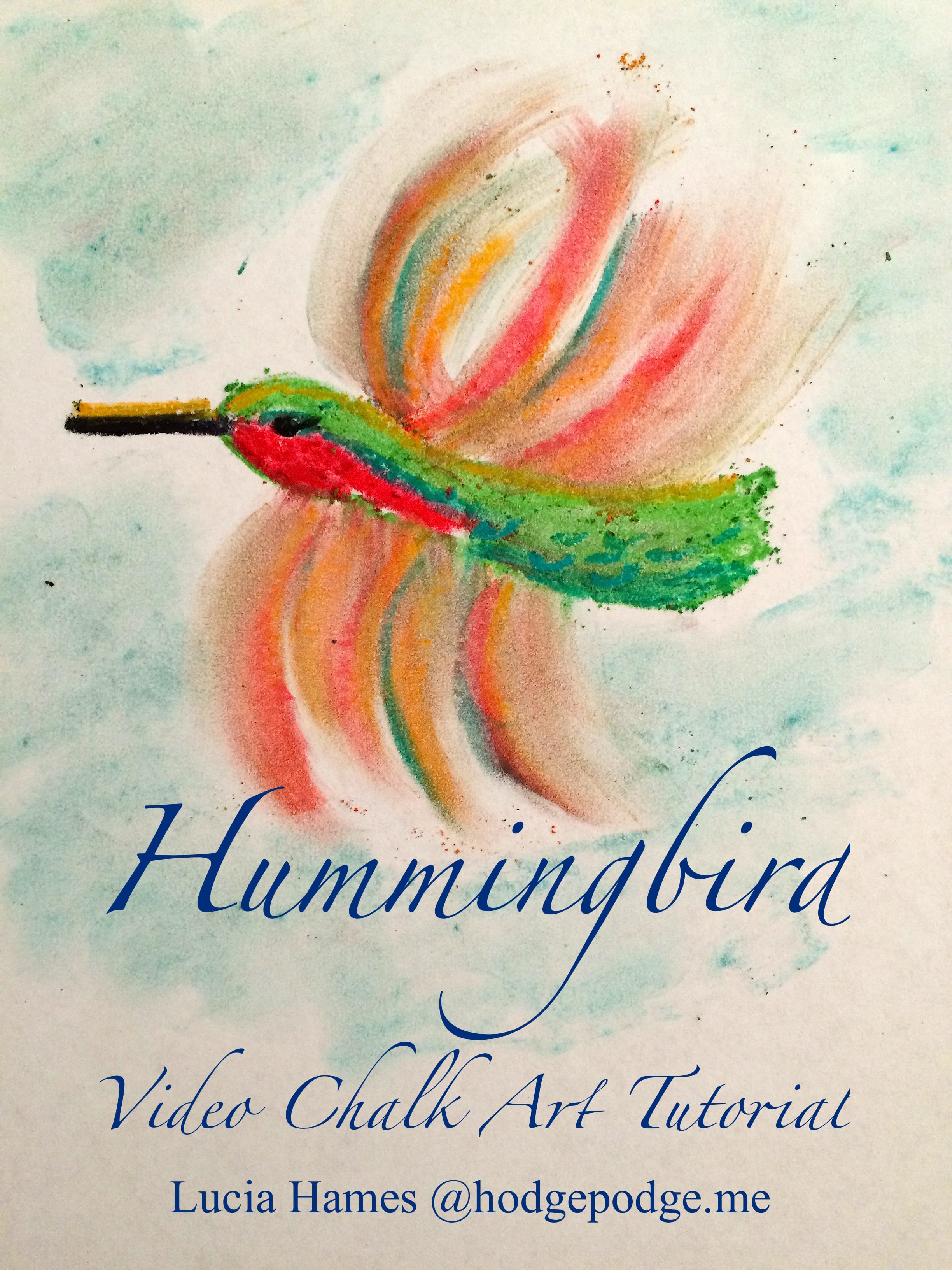 Hummingbird Video Chalk Art Tutorial