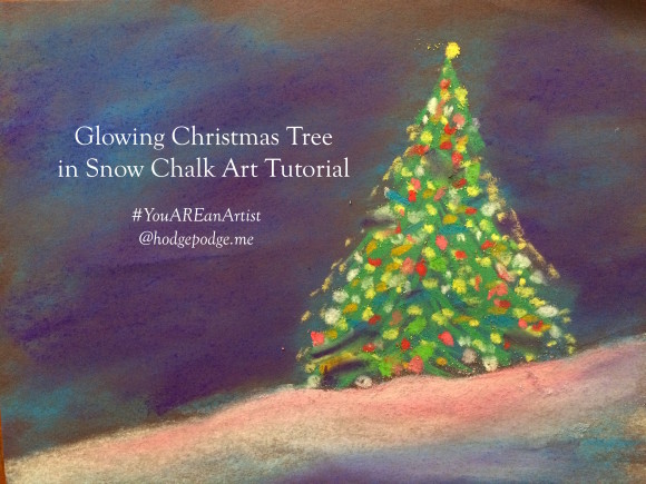 christmas tree chalkboard art