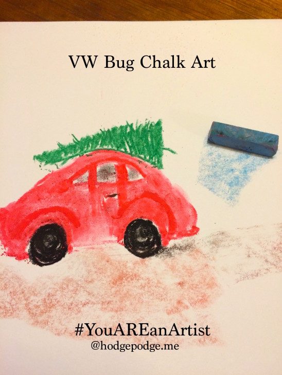 Bringing the Christmas Tree Home Chalk Art Tutorial