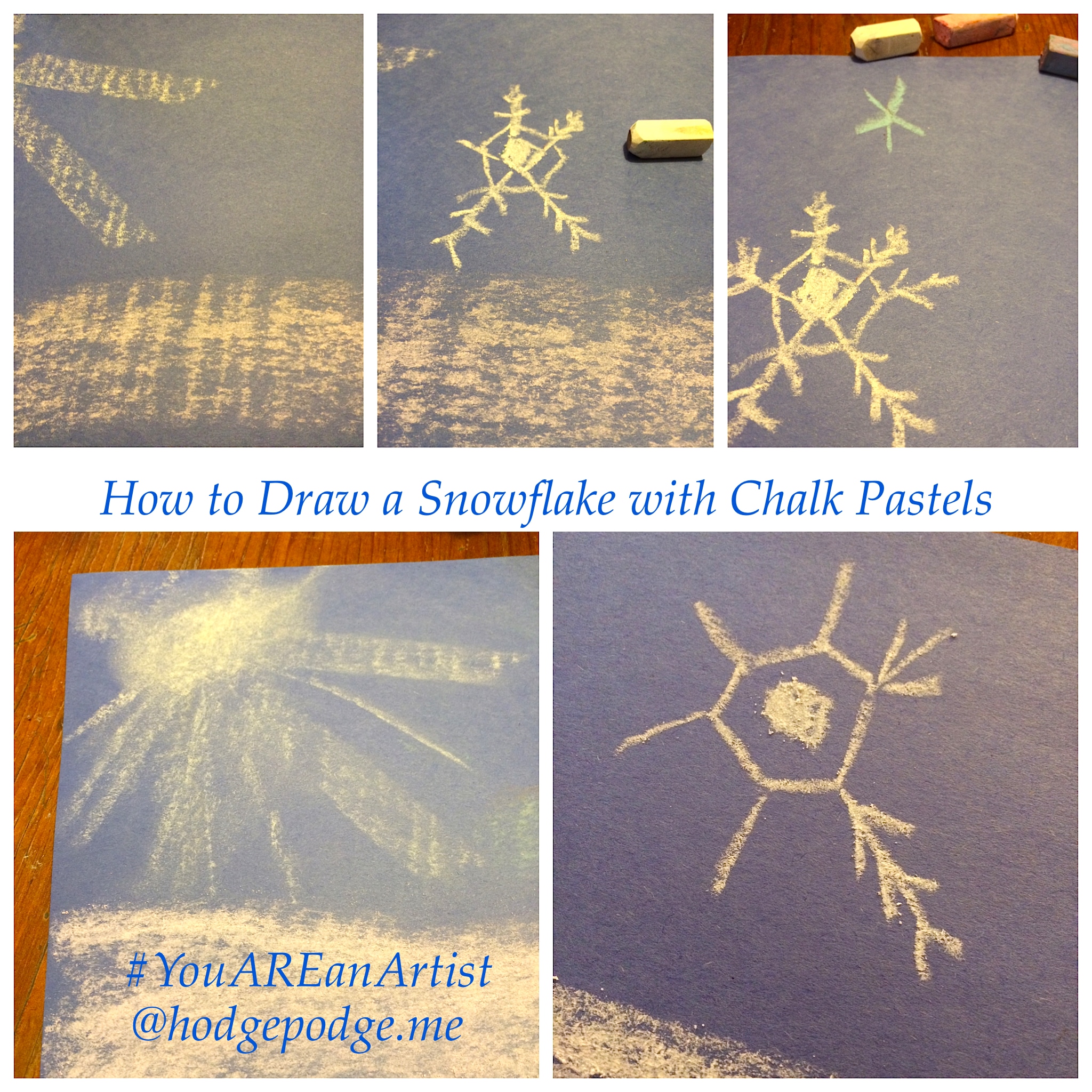 Snowflakes Chalk Art Tutorial Your BEST Homeschool