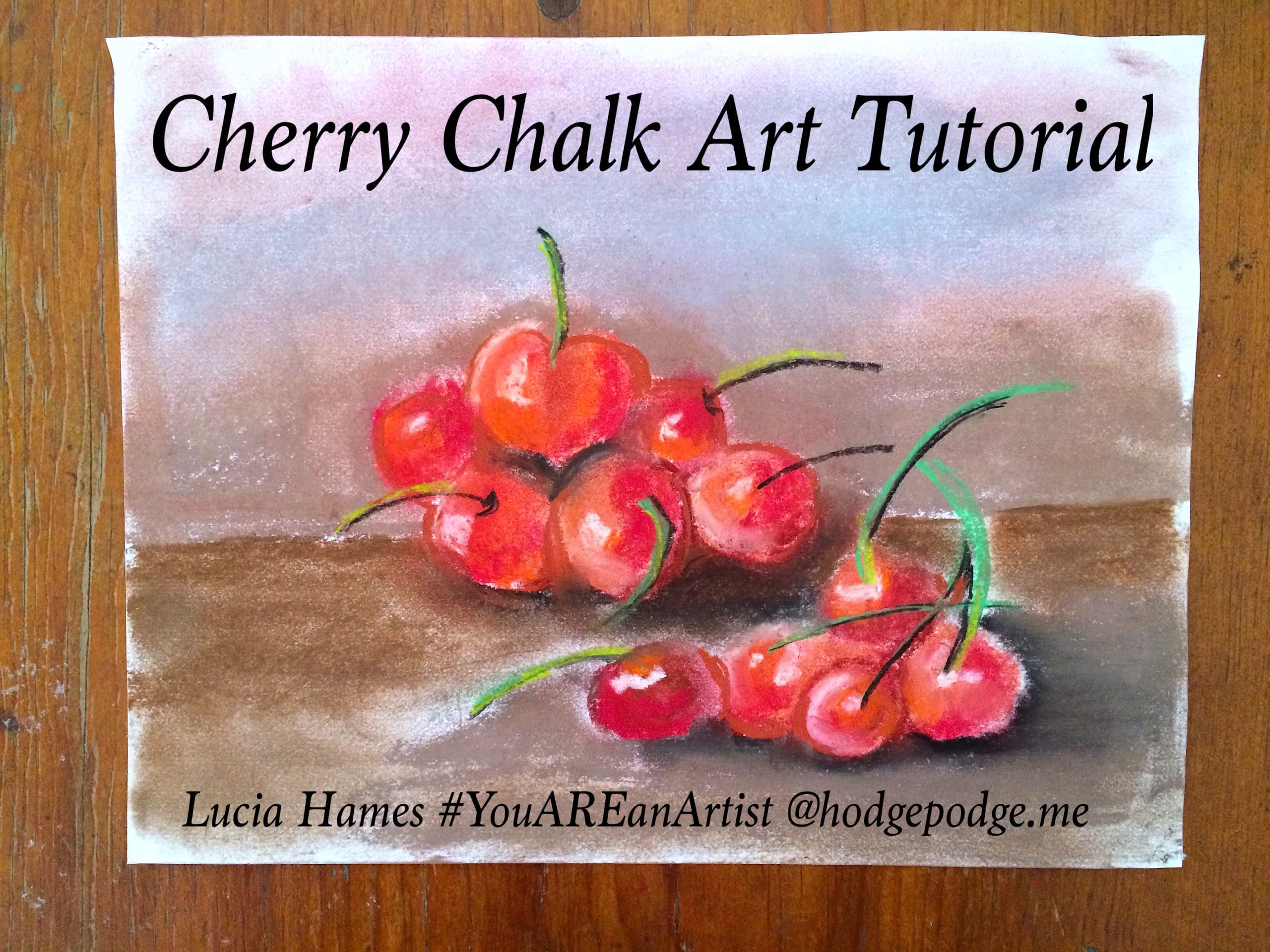 Cherry Chalk Art Tutorial