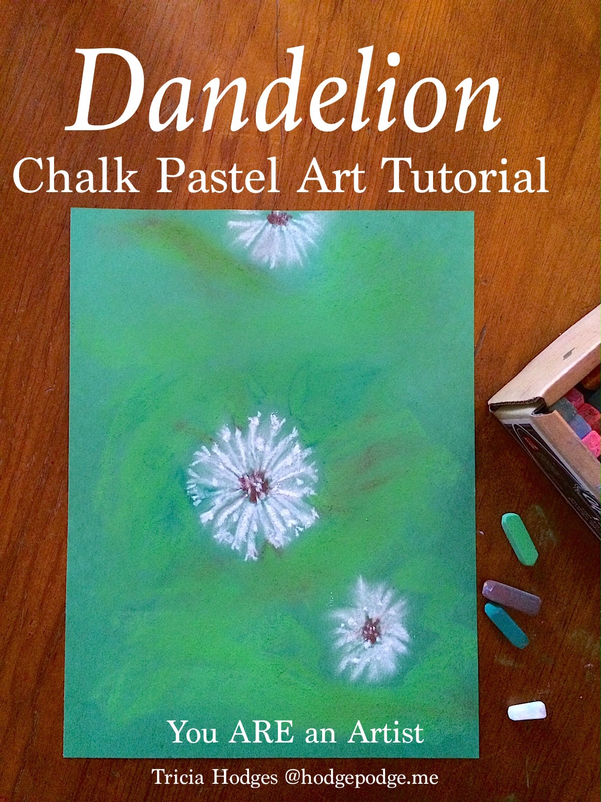 Dandelion Chalk Pastel Art Tutorial