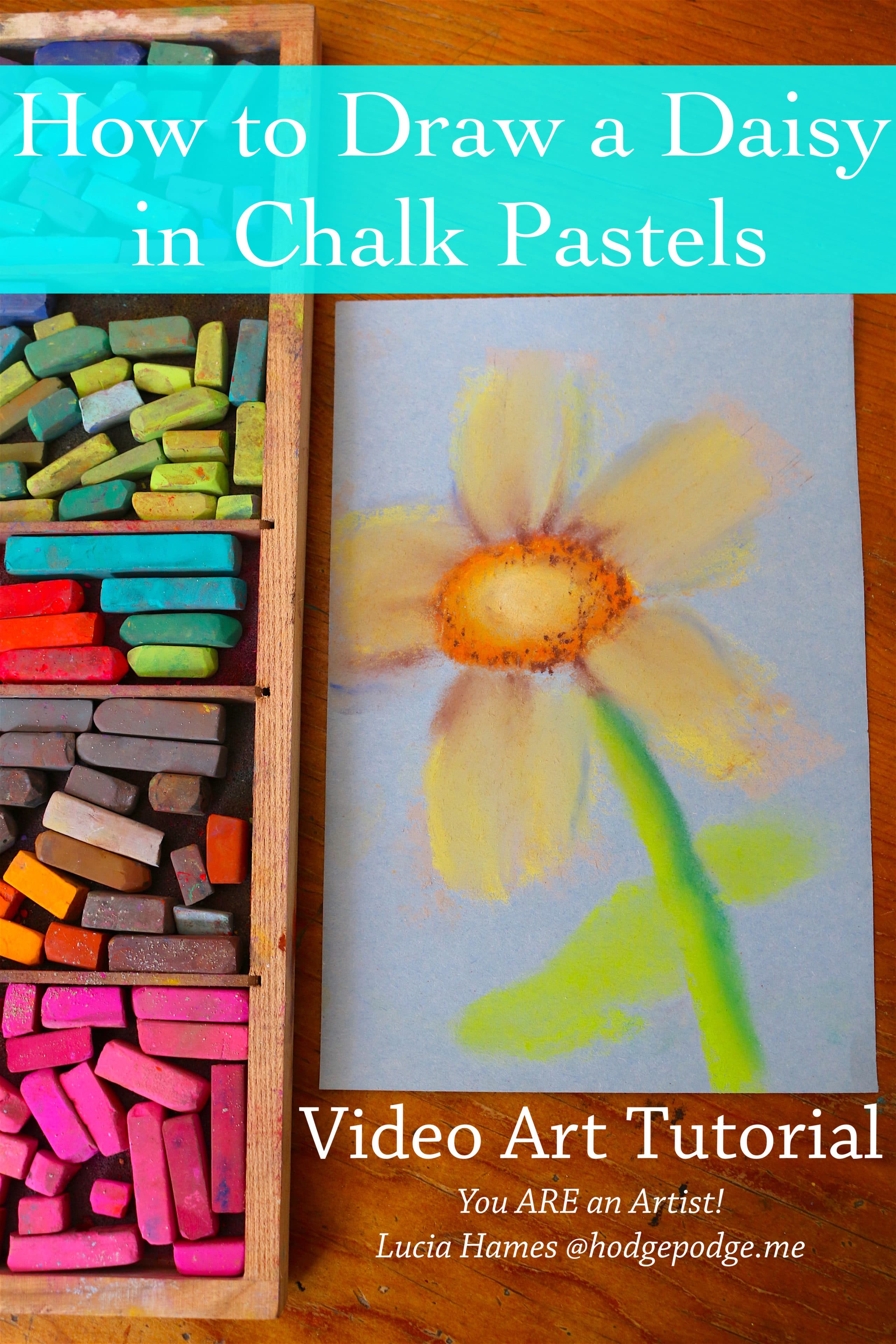 Daisy Chalk Pastel Art Tutorial