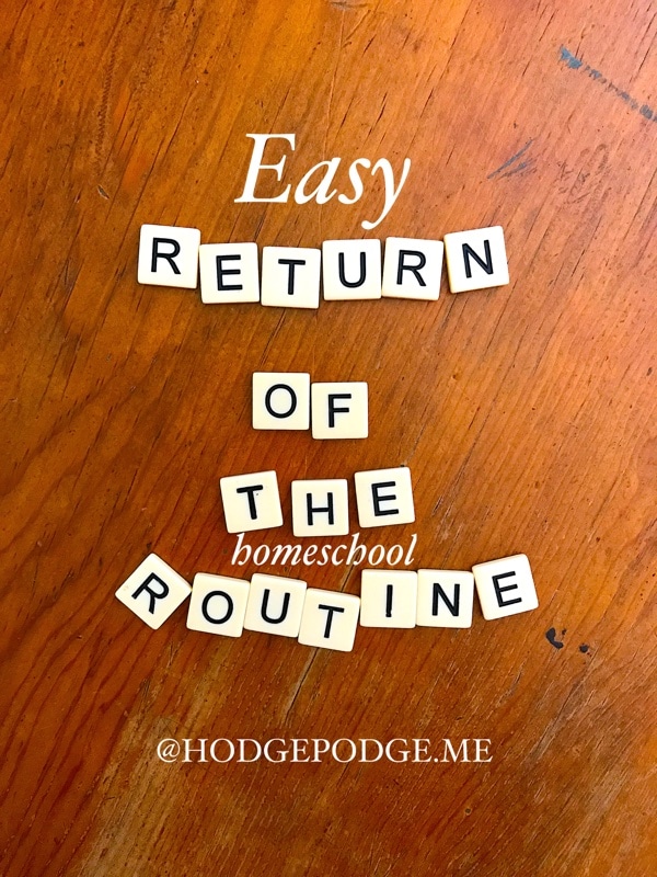 Easy Homeschool Routine