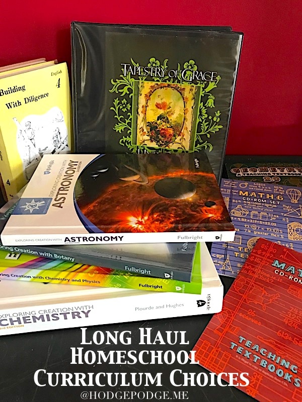 These are the long haul homeschool curriculum choices. The homeschool resources we've used most every year for every child through five children.