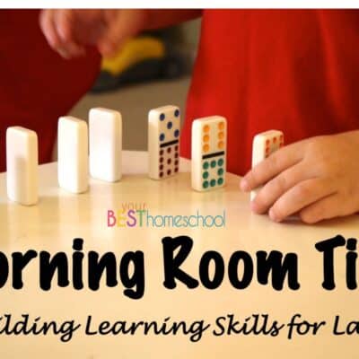 How morning room time builds preschool homeschool learning skills for later and the independent learning benefits I've seen in my children.