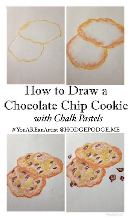 Chocolate Chip Cookie Chalk Pastel Art Lesson - Your BEST Homeschool