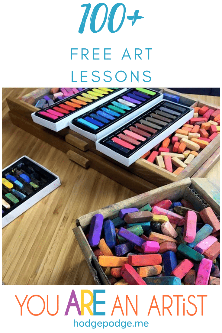 Here at Hodgepodge we are passionate about reminding you that You ARE an Artist! And in doing so, Nana and Tricia have shared more than 100 Free Art Lessons for All Ages!