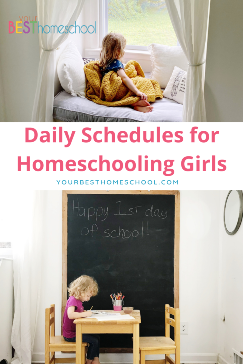 Here is an example of a daily schedule for homeschooling girls. A unique homeschool 'day in the life' homeschool day perspective with all girls.