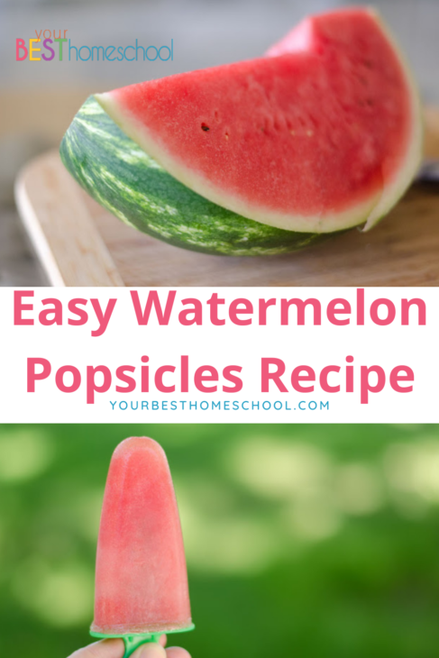 Do you love watermelon as much as I do?  Well, we discovered another yummy way to eat it with an easy watermelon popsicles recipe!