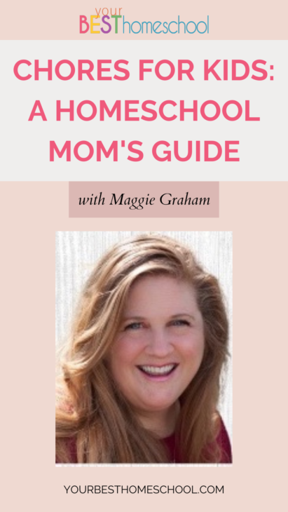 In this Chores For Kids: A Homeschool Mom's Guide, Maggie Graham shares tips that will not only help you have a cleaner house, but will also help you raise better humans!