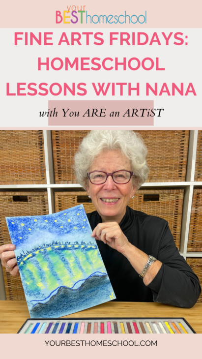 Fine Arts Fridays and homeschool lessons with Nana are a creative way to add joy to your homeschool! Integrate homeschool art appreciation, music appreciation and hands on art lessons into your learning in a fun way.