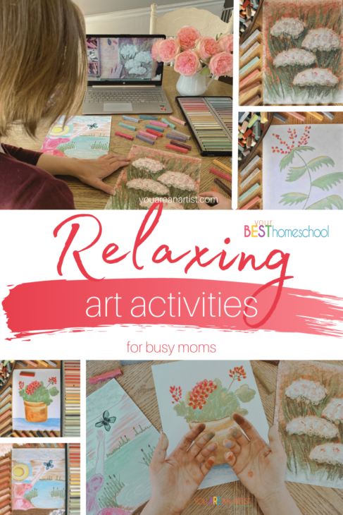 Relaxing art activities for busy moms is not only attainable, but a lovely form of self-care. Don't let the heaviness of the world get you