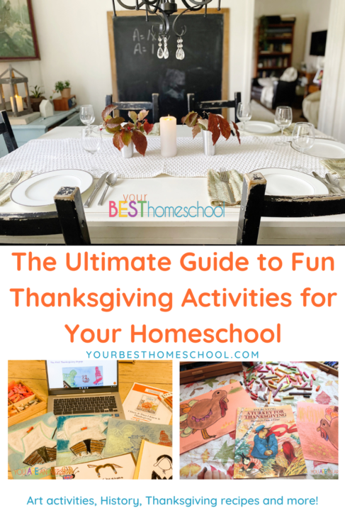 Enjoy this ultimate guide to fun Thanksgiving activities for your homeschool with wonderful homeschool tools for celebrating Thanksgiving and teaching gratitude. Includes art activities, history, Thanksgiving recipes and more!