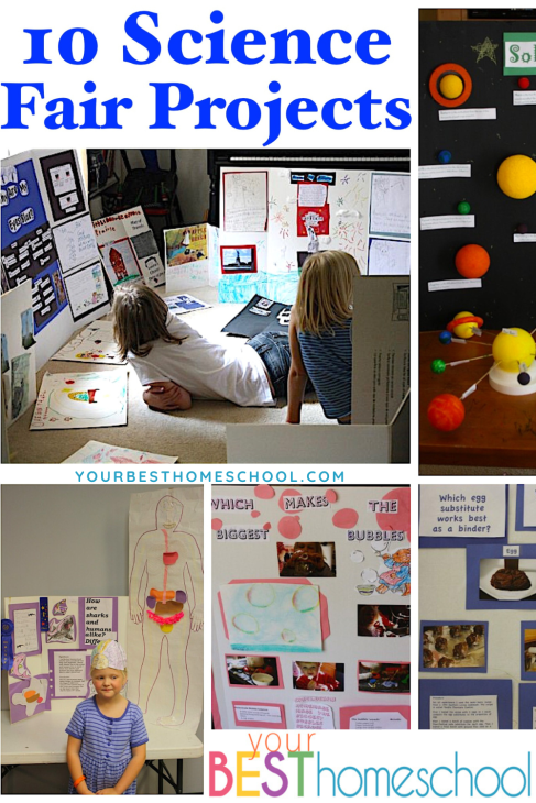 10 science fair project ideas for multiple ages. Includes ideas for family science projects for solar system, genetics and some fun hands on projects.